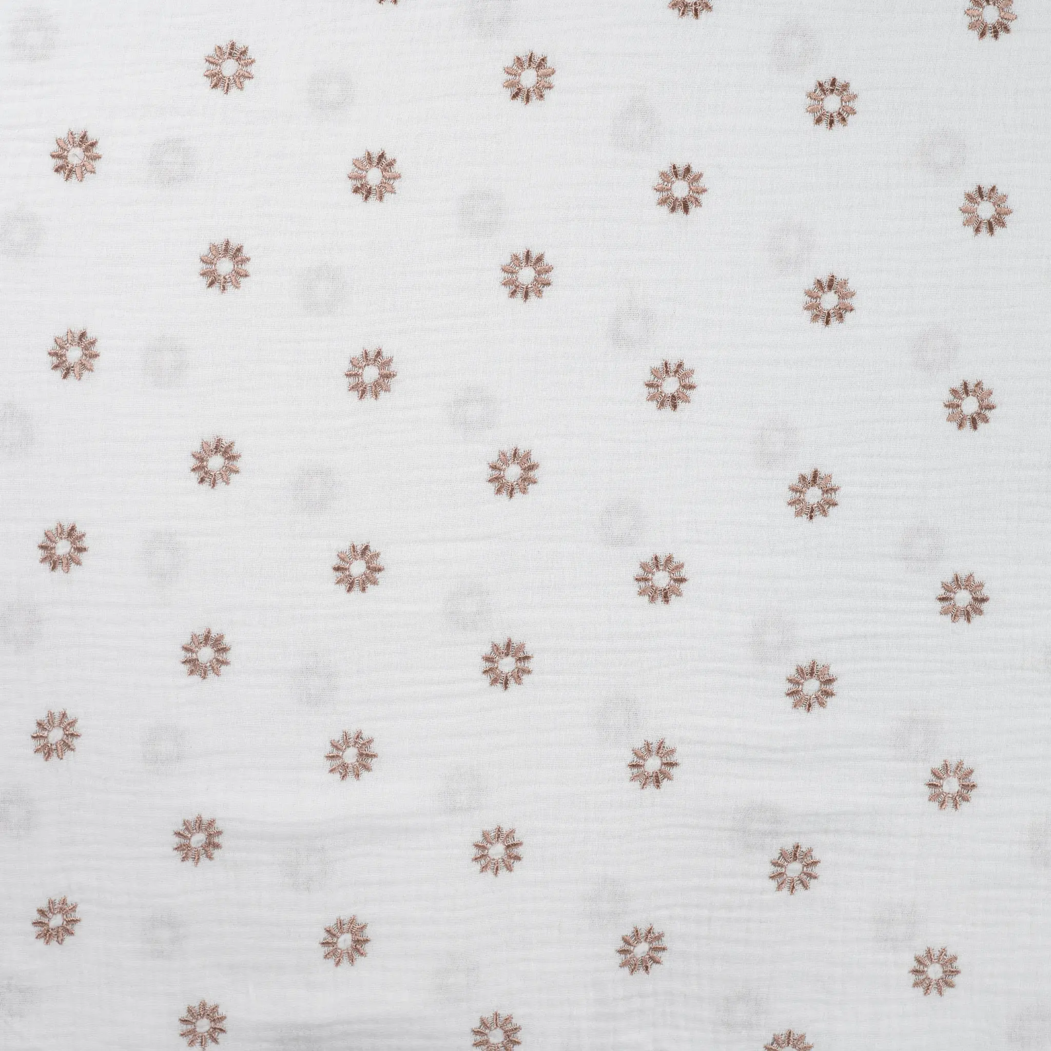 Hydrofiel Stof Embroidery Zonnebloemen - Brons