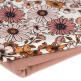 Jersey Katoen Digitale Print - Vintage Madeliefje Klei Roze