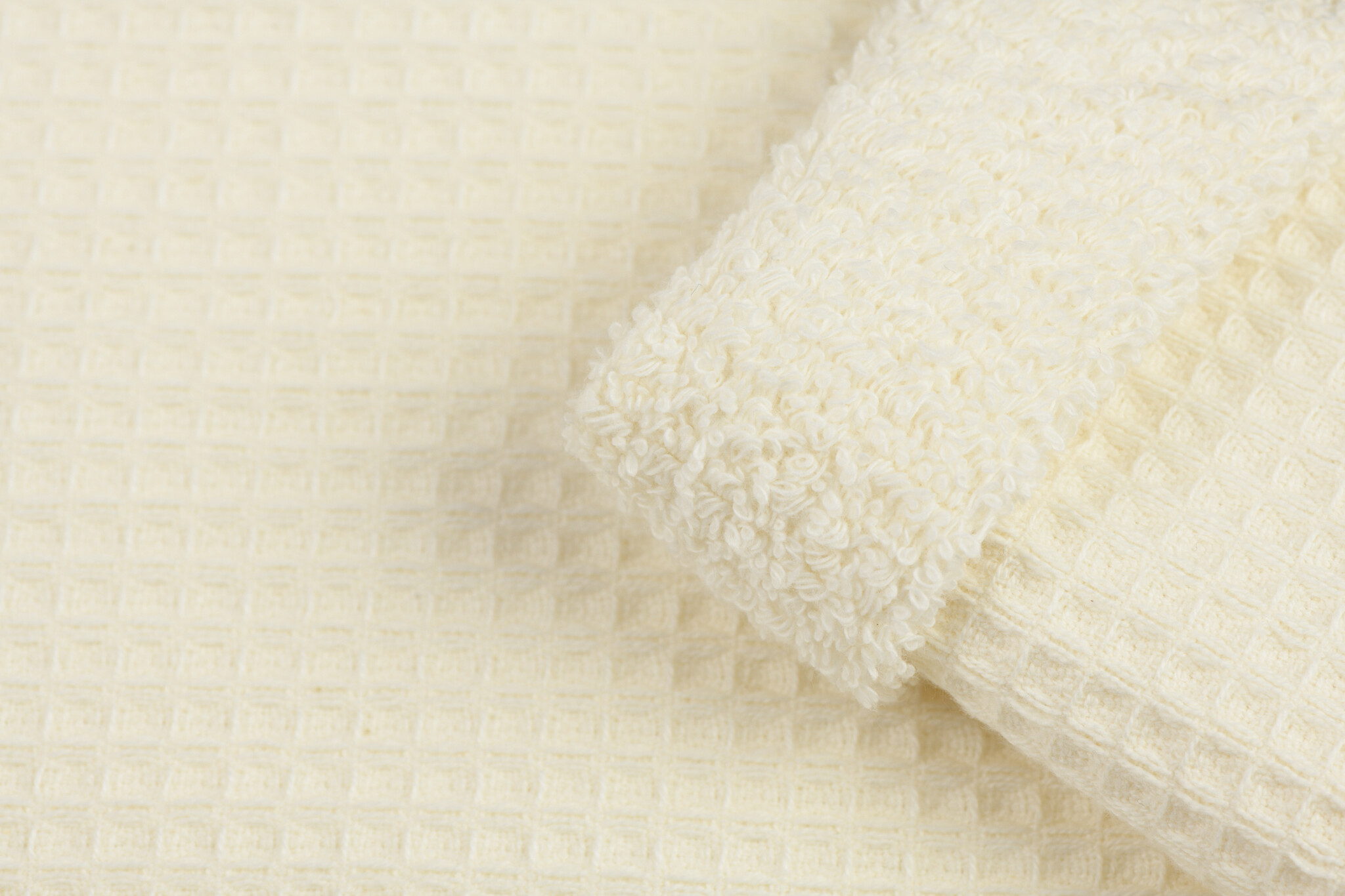 Wafelbadstof - New Ecru