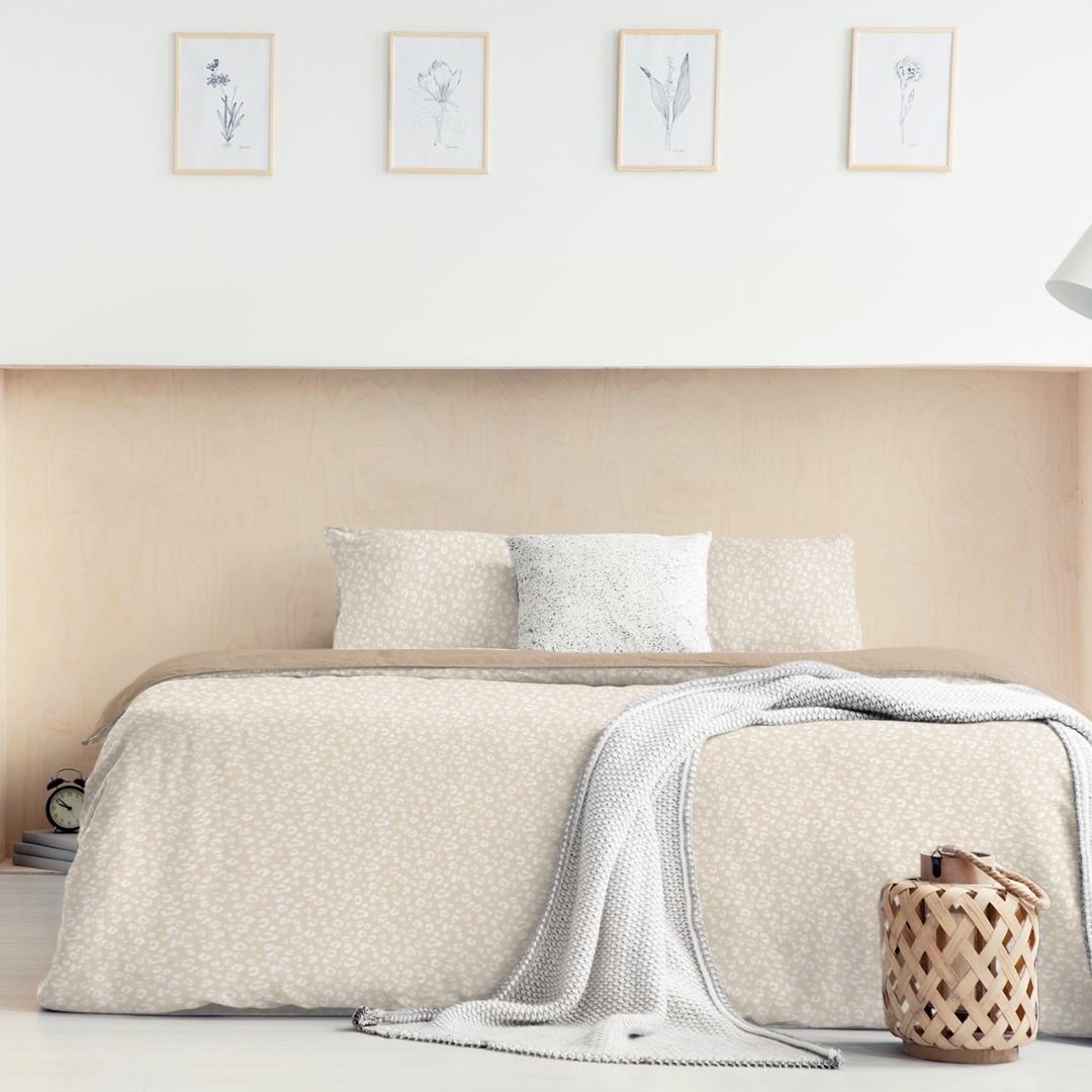 Katoen Poplin Stof Britney - Licht Beige - Off White