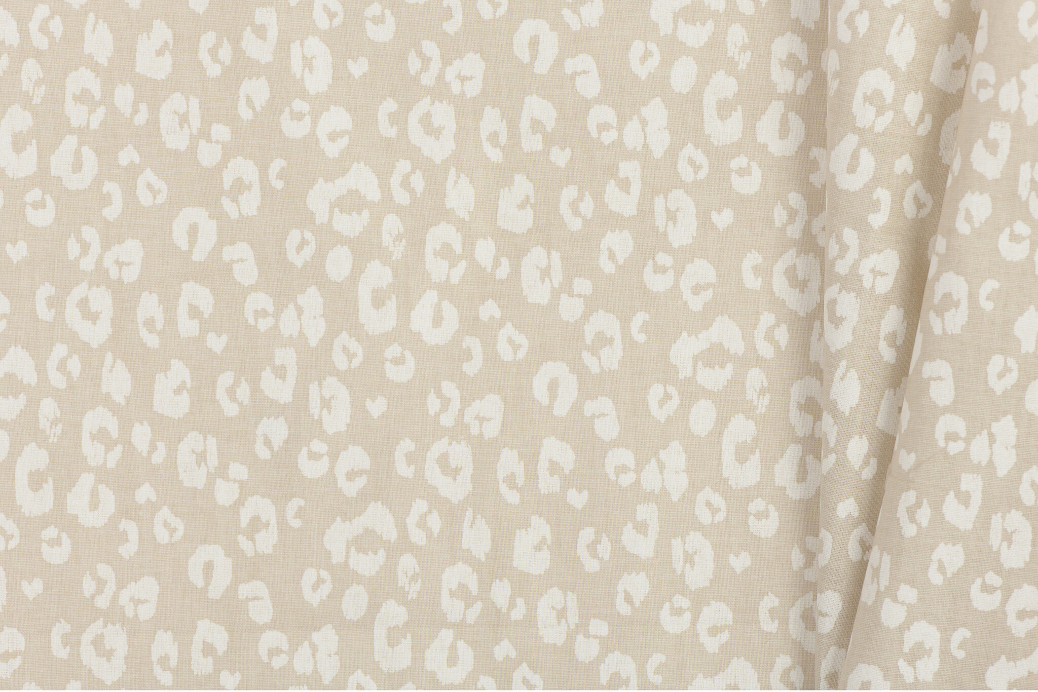 Katoen Poplin Stof Savannah - Licht Beige - Off White