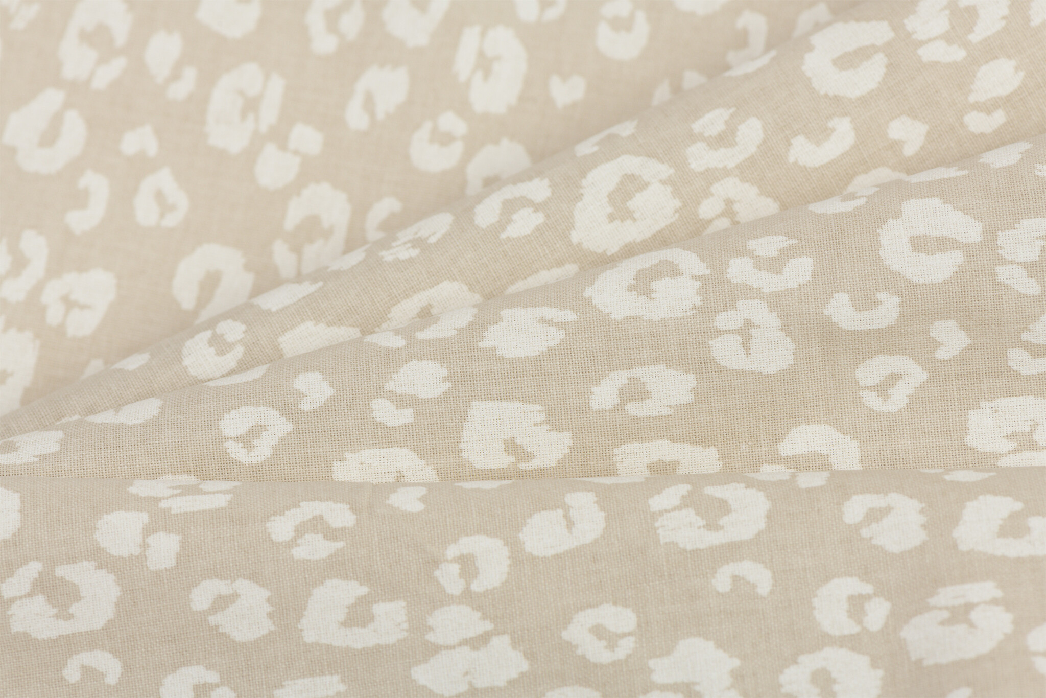 Katoen Poplin Stof Savannah - Licht Beige - Off White