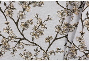 Gobelin Stof Sakura - Crème - Wit