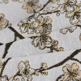 Gobelin Stof Sakura - Crème - Wit