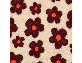 Teddy Stof Bloemen - Beige/Wijnrood