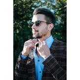 Schotse Ruit Stof Stretch - Camel Roze