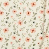 Jersey Katoen Digitale Print - Anjerbloemen Dusty Roze