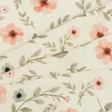 Jersey Katoen Digitale Print - Anjerbloemen Dusty Roze