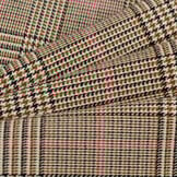 Schotse Ruit Stof Stretch - Camel Roze