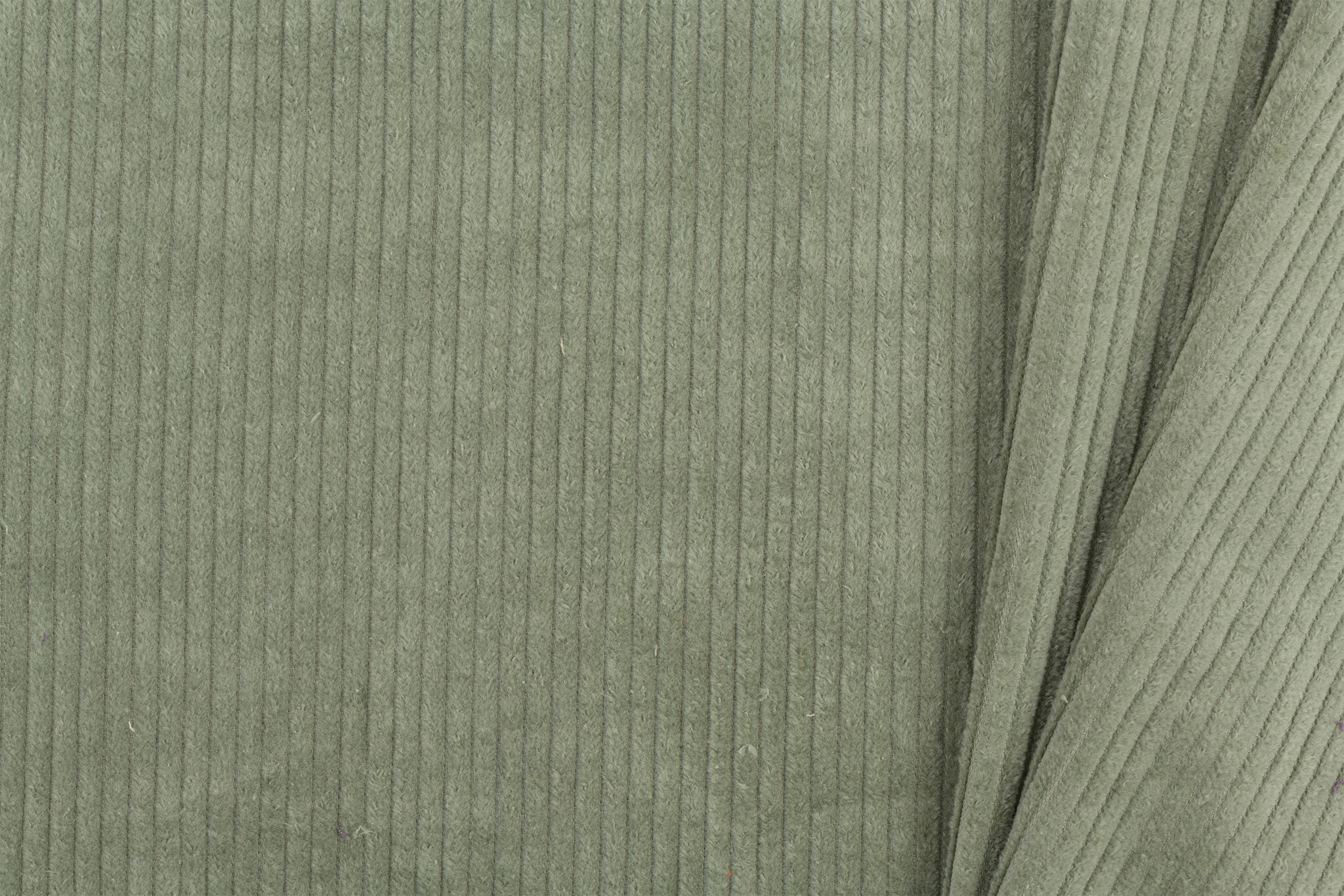 Brede Ribcord Katoen - Dusty Groen