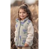 Teddy Stof Bloemen - Donkerrood/Roze