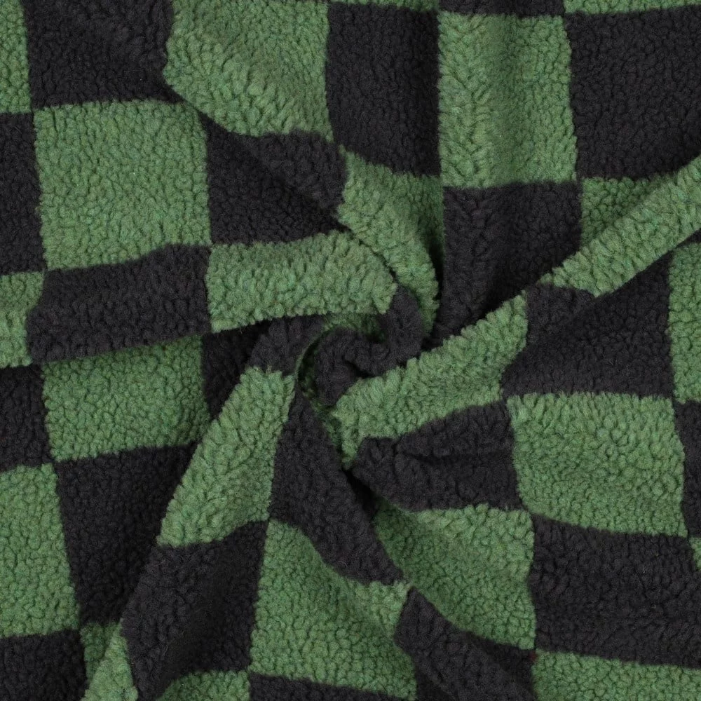 Teddy Stof Ruiten - Antraciet/Groen