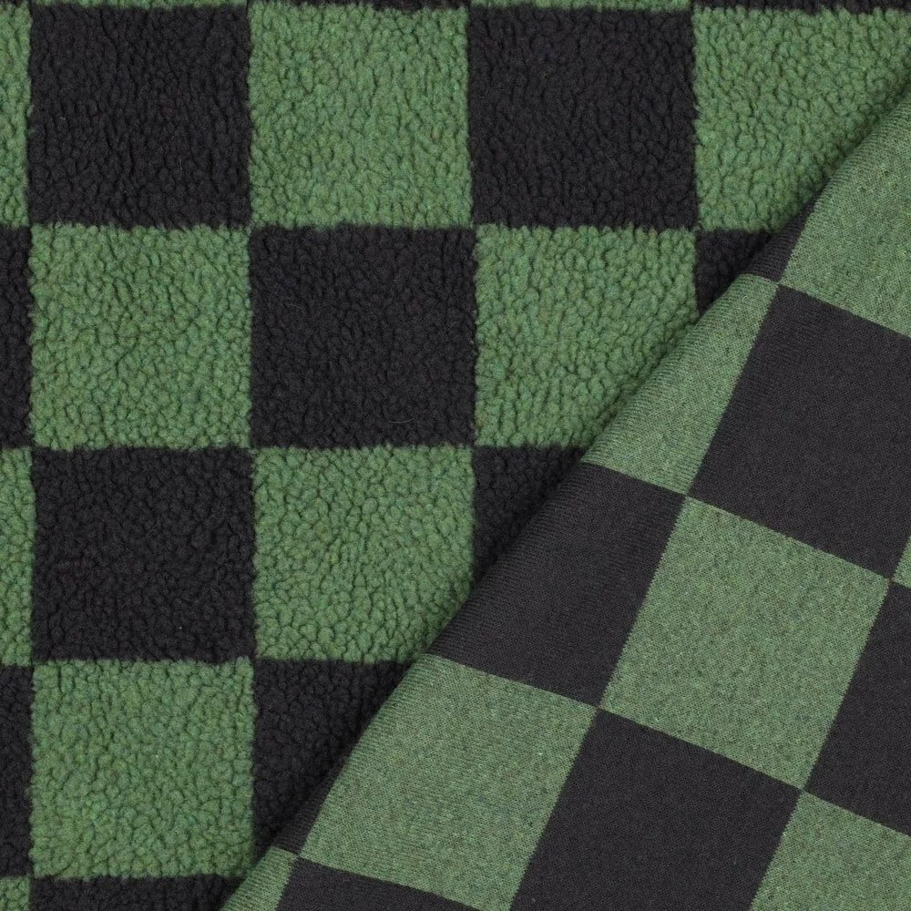 Teddy Stof Ruiten - Antraciet/Groen