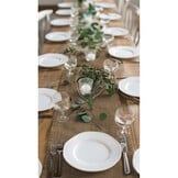 Jute Stof met Lurex Zilverdraad