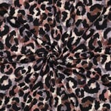 Jersey Katoen Stof Digitale Print - Panter Lavendel