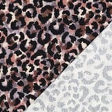 Jersey Katoen Stof Digitale Print - Panter Lavendel