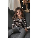 Jersey Katoen Stof Digitale Print - Panter Lavendel