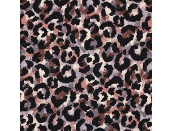 Jersey Katoen Stof Digitale Print - Panter Lavendel