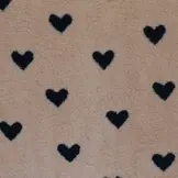 Hartjes Teddy Stof Bruin Zwart