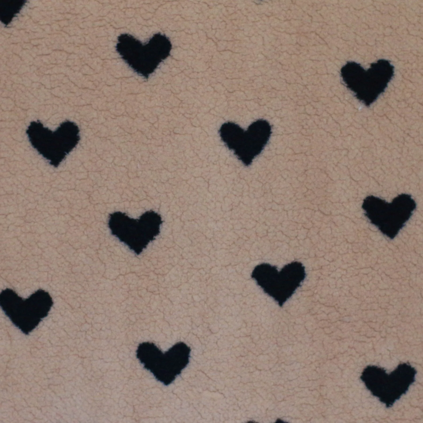 Hartjes Teddy Stof Bruin Zwart