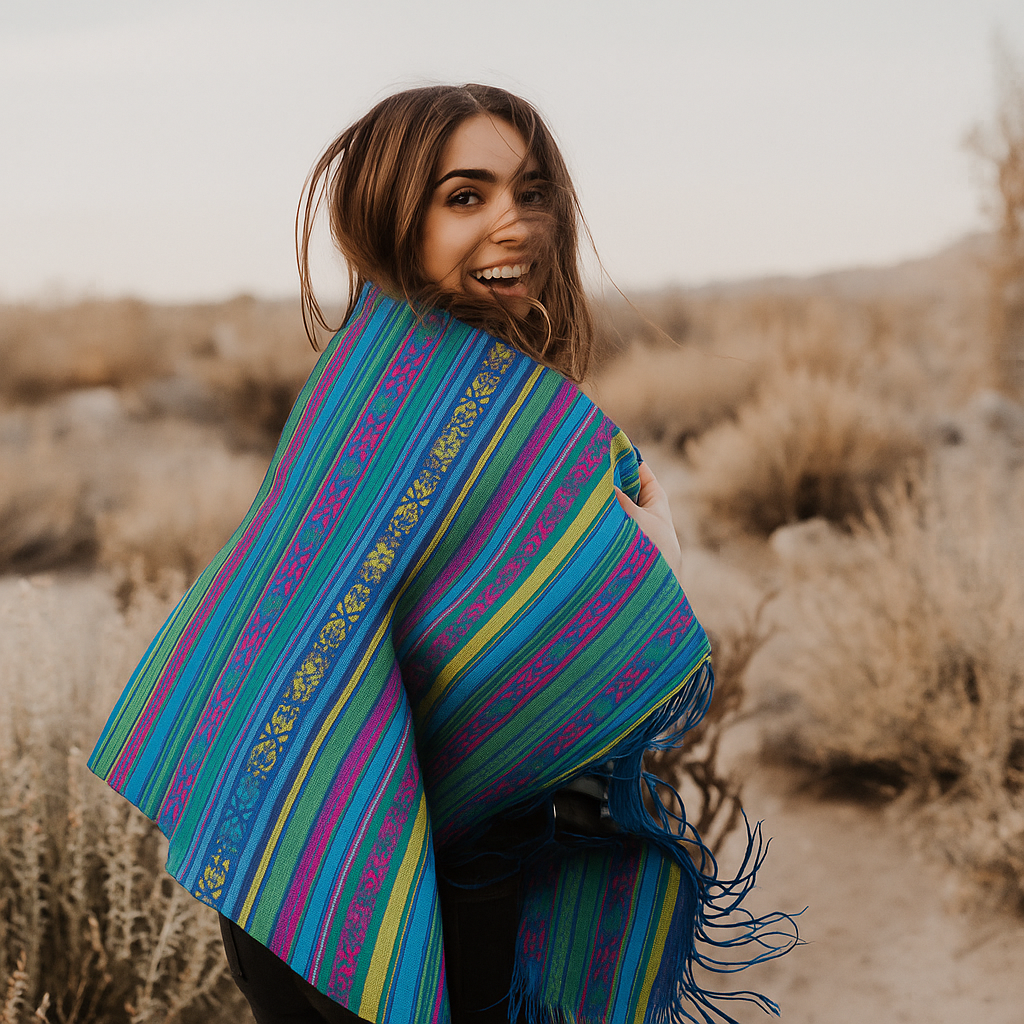 Geweven Mexicaanse Stof 08 – Kleurrijk, Stevig & Decoratief