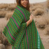 Geweven Mexicaanse Stof 01 – Kleurrijk, Stevig & Decoratief