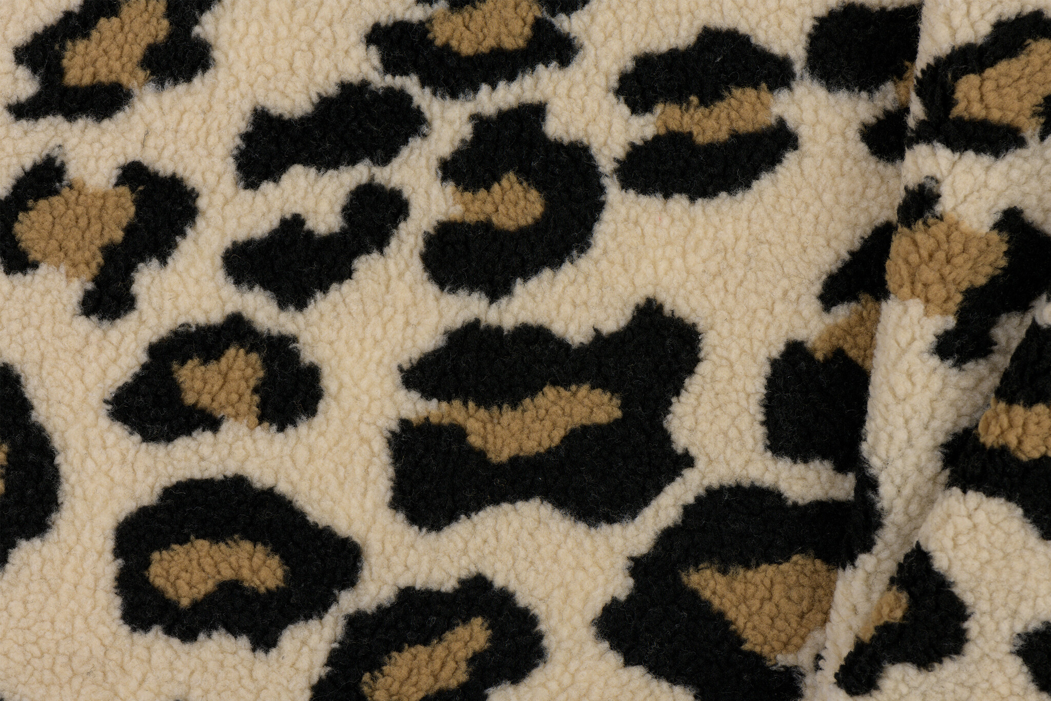 Teddy Stof Panterprint Camel – Zacht, Warm & Trendy