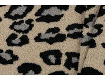 Teddy Stof Panterprint - Grijs