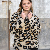 Teddy Stof Panterprint Camel – Zacht, Warm & Trendy