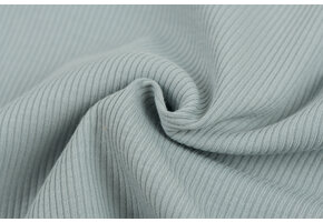 Rib Jersey Stof Staalblauw