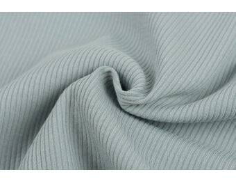 Rib Jersey Stof Staalblauw