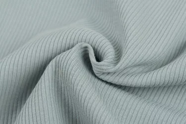 Rib Jersey Stof Staalblauw