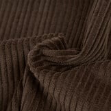 Brede Ribcord Katoen - Donkerbruin