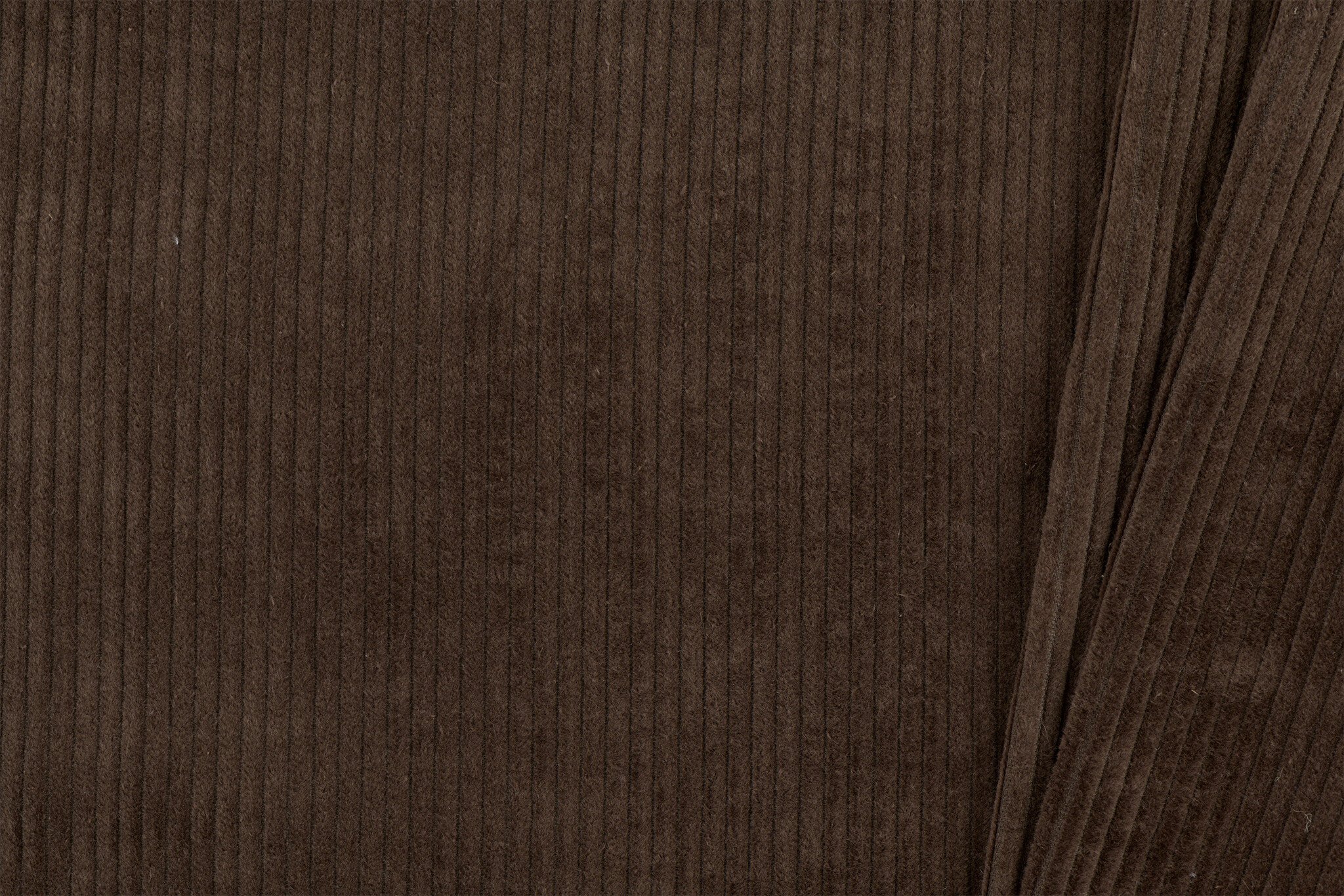Brede Ribcord Katoen - Donkerbruin