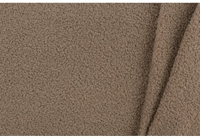 Teddy Fleece Doubleface Stof - Taupe