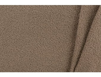 Teddy Fleece Doubleface Stof - Taupe