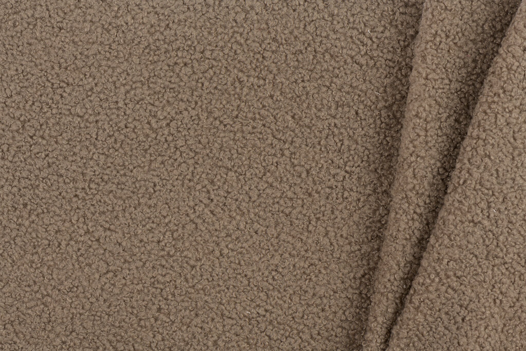 Teddy Fleece Doubleface Stof - Taupe