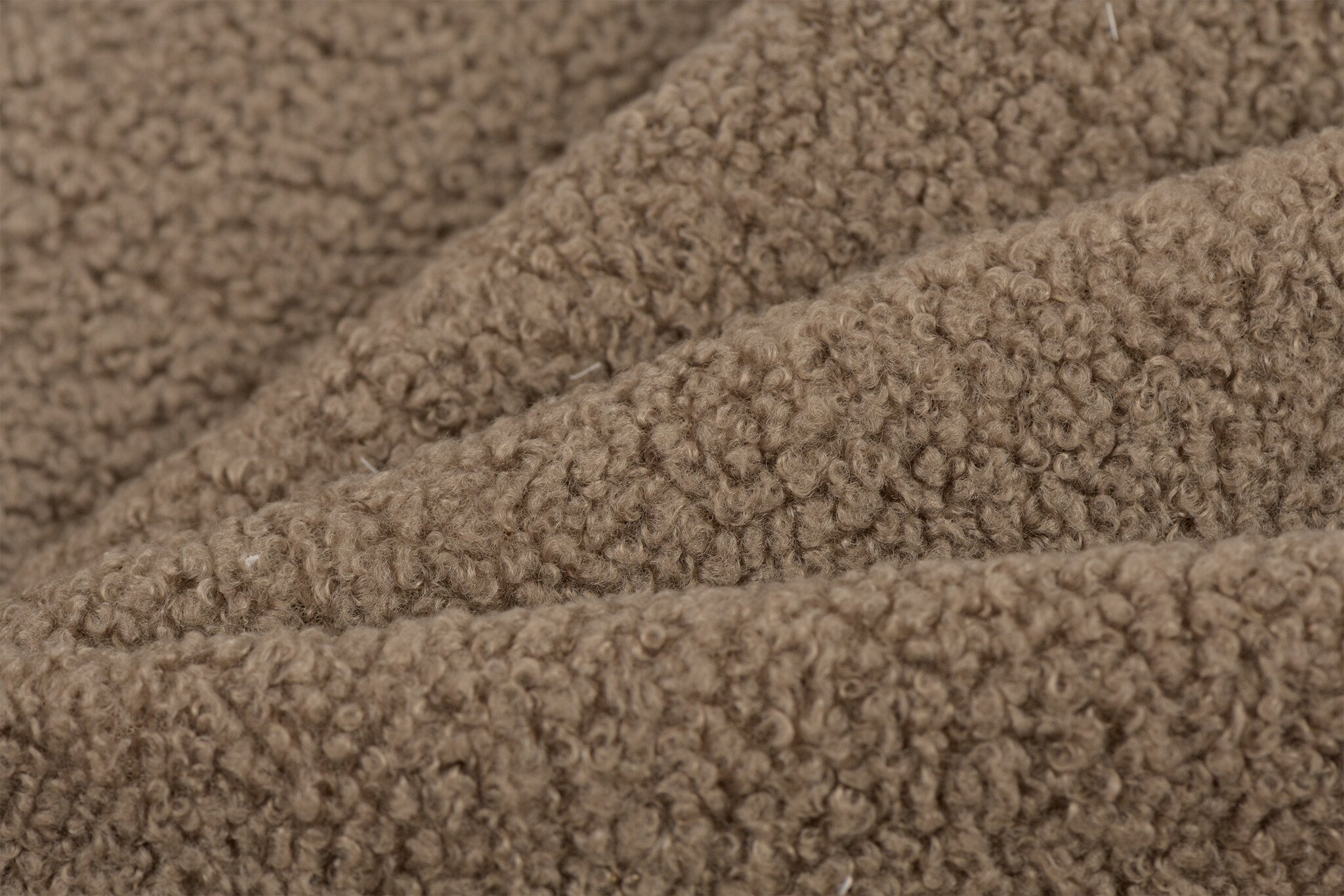 Teddy Fleece Doubleface Stof - Taupe