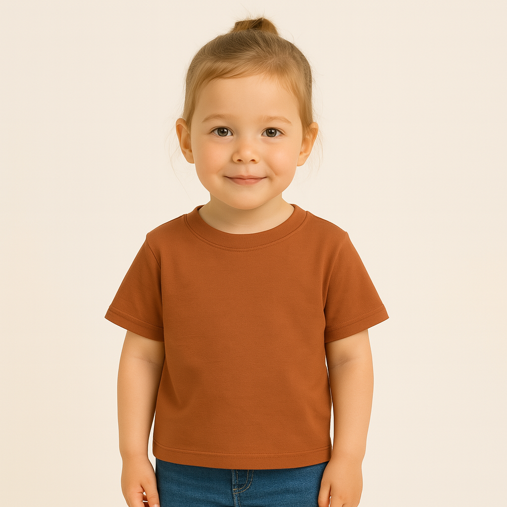 Katoenen Jersey Cognac – Zacht, Rekbaar & Ademend