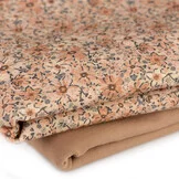 Jersey Katoen Digitale Print - Winter Bloem Cacao