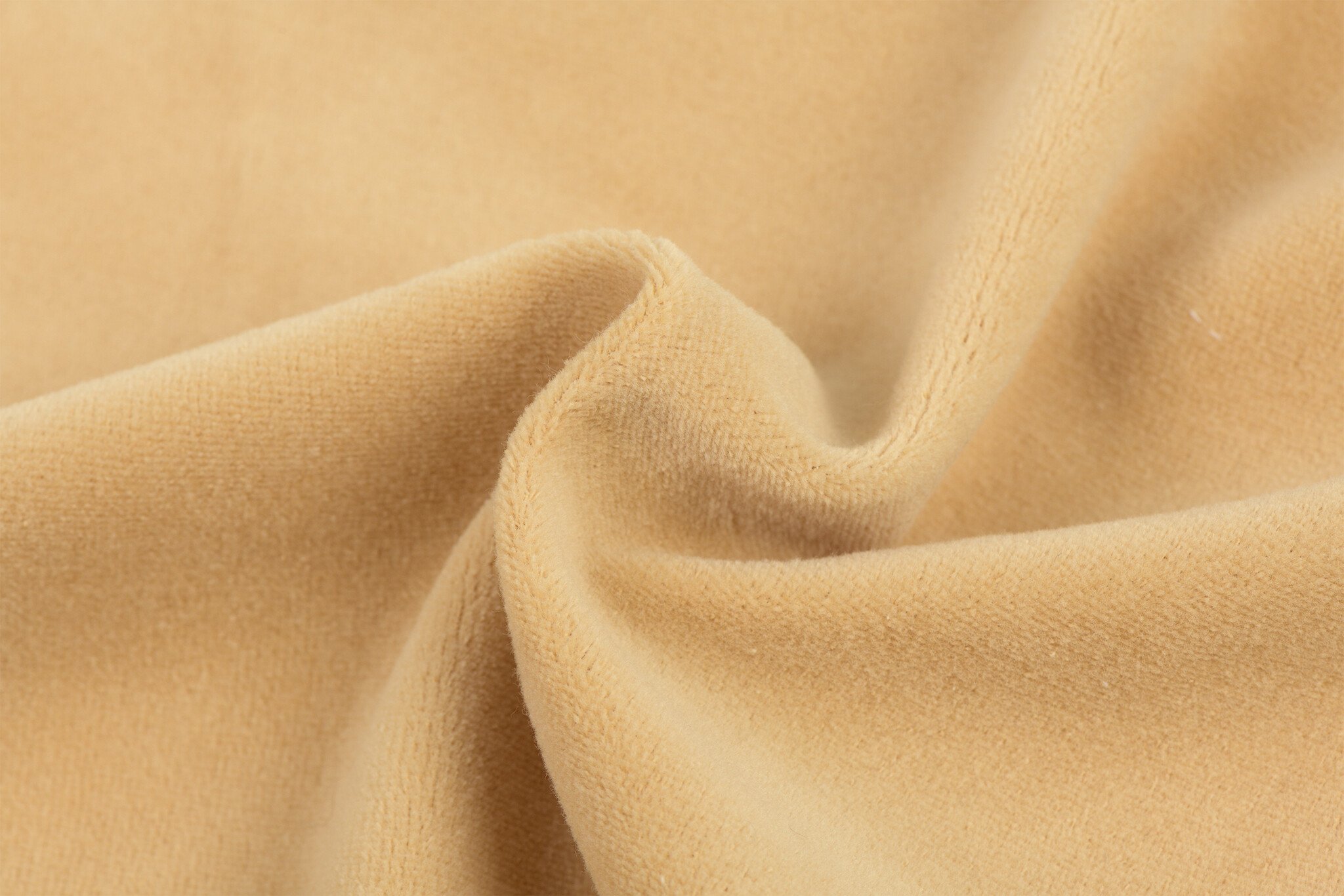Nicky Velours Stof Honing Beige – Zacht & Rekbaar
