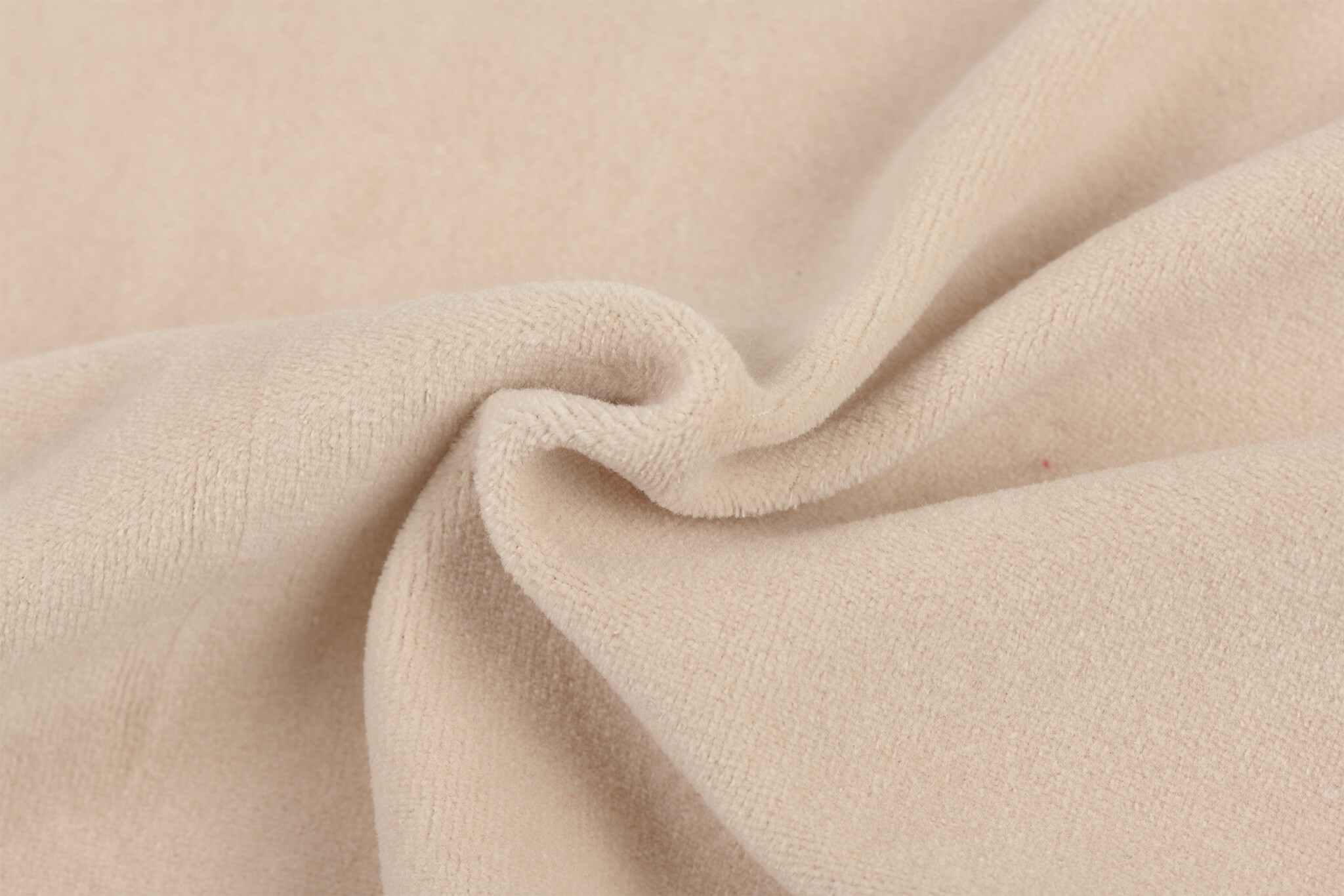 Nicky Velours Stof Zand Beige – Zacht &  Rekbaar