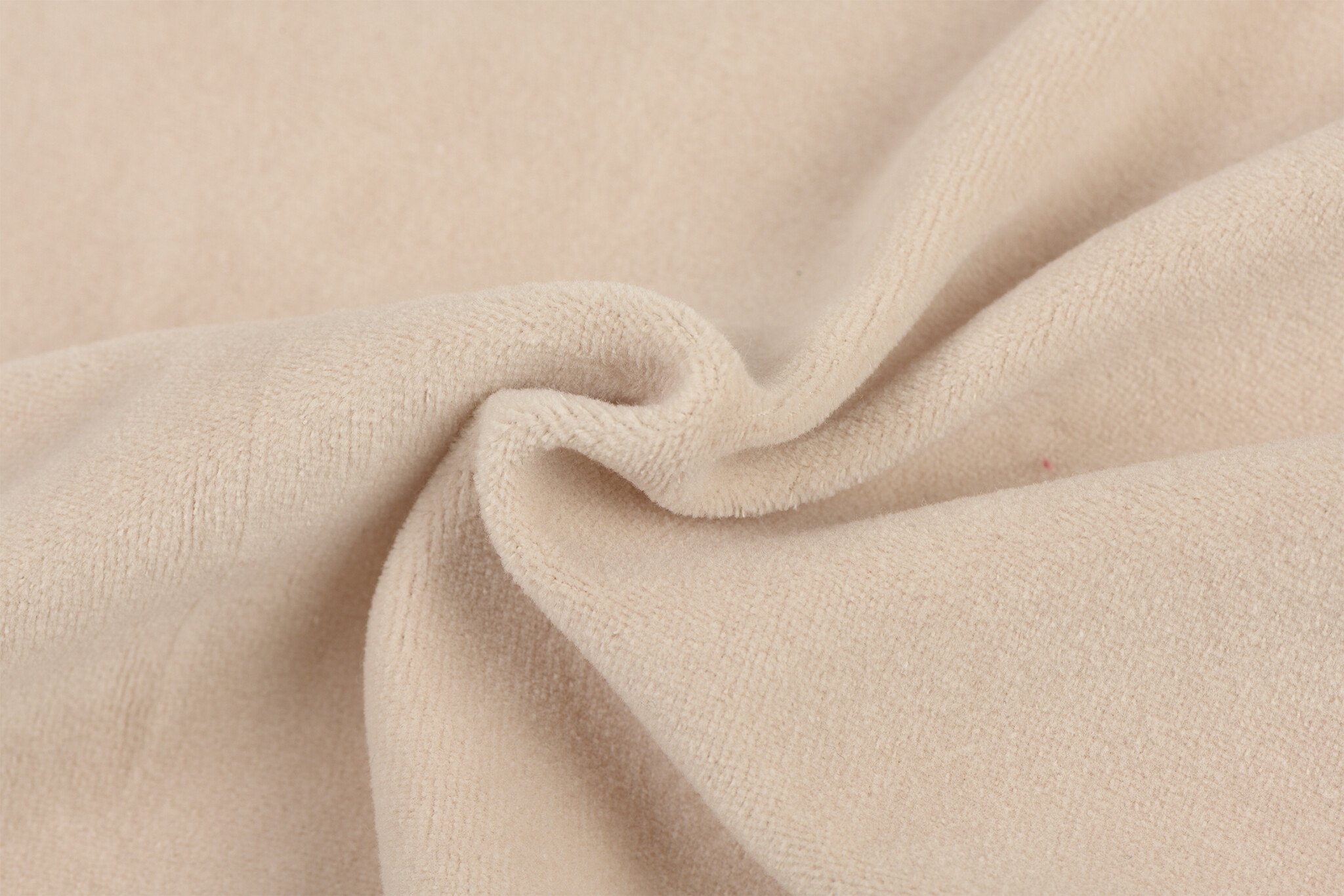 Nicky Velours Stof Zand Beige – Zacht &  Rekbaar
