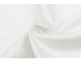 Katoen Satijn Stof Ivoor Wit