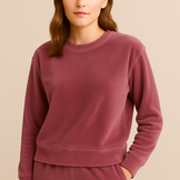 Nicky Velours Stof Donker Dusty Roze – Zacht, Rekbaar & Ademend