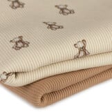 Rib Jersey Stof - Teddyberen
