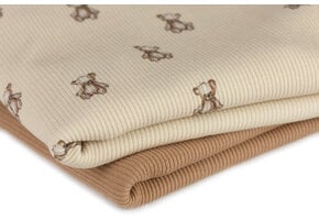 Rib Jersey Stof - Teddyberen