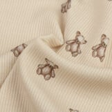 Rib Jersey Stof - Teddyberen