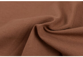 Katoenen Jersey Stof Kastanjebruin