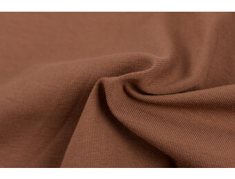 Katoenen Jersey Stof Kastanjebruin